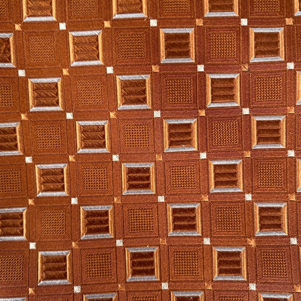 Murano brown and grey silk tie